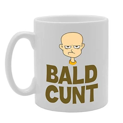 Image of Coralgraph Inc MG4787 Bald C**T Novelty Gift Printed Tea Coffee Ceramic Mug
