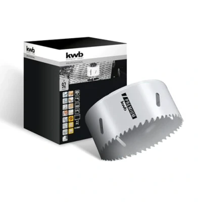 Image of kwb HSS bi Metal Hole Saw Ø 92 mm, 8% Cobalt Alloy with Progressive Vario Toothing and high Precision for Versatile use
