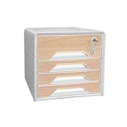 Image of CEP Silva Smoove Secure 4 Drawer Module White/Beech 1073111021