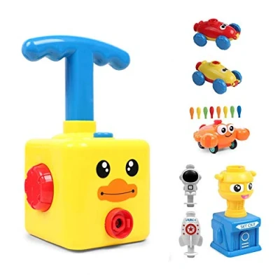 Image of HOWADE Power Balloon Car Toy,Inflatable Launcher Toy Set for Kids,Air Inertial Pump Cars Racer Vehicle Party Decorations &amp;Science Educational Gifts