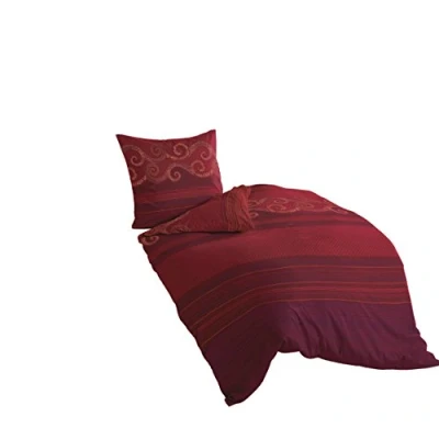 Image of Bierbaum Bed Linen, Mako satin, red, 135 x 200