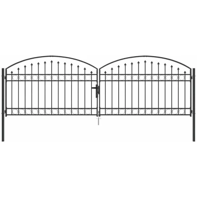 Image of vidaXL Fence gate Other Grey 400 x 125 cm Steel