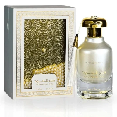 Image of Fakhar Al Oud The White EDP Spray 100ML (3.4 OZ) By Ard Zaafaran An Exotic Scent With Luxurious &amp; Irresistible Aroma.