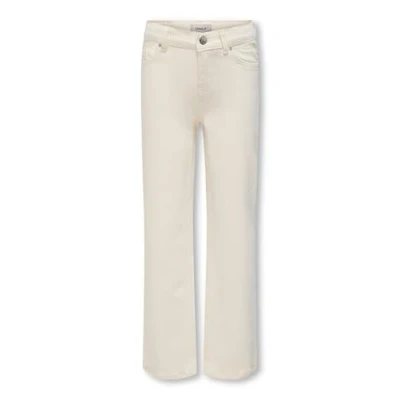 Image of KIDS ONLY Girl&#039;s KOGJUICY Wide Leg DNM CRO NOOS Jeans, Ecru, 152