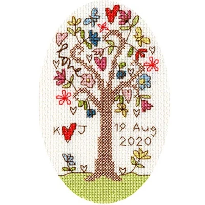 Image of Bothy Threads Cross Stitch Kit Greeing Card Sweet Tree