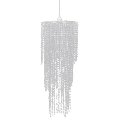 Image of vidaXL Elegant Crystal Pendant Chandelier Classic Royal Designed Hanging Ceiling Light Ideal for Living Room, Dining Room &amp; Foyer Steel Frame, Transparent