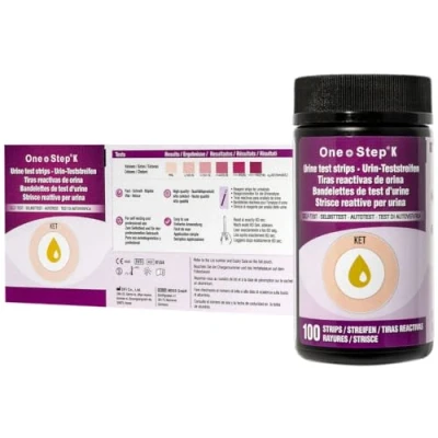 Image of 100 x Ketone Test Strips Ketosis Urine Tests Atkins Diet Weight Loss Tool