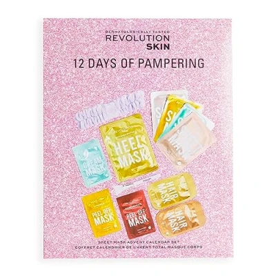Image of Revolution Skincare 12 Days Of Face, Body &amp; Hair Mask Advent Calendar, Holiday Calendar Full Skin Favourites