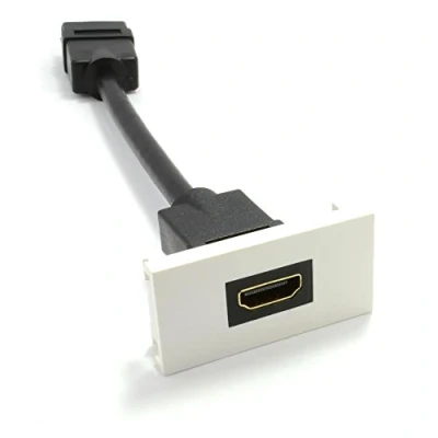 Image of kenable Faceplate Module 3D HDMI Socket Panel Mount Stub 15cm