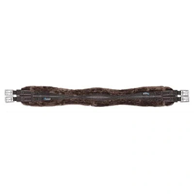 Image of Shires ARMA Performance SupaFleece Contour Girth Elastic Brown 46