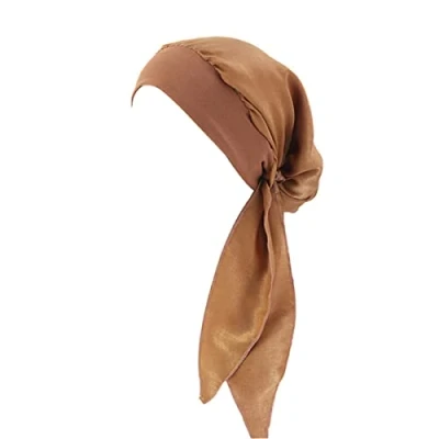 Image of Chemo Headwear for Women Head Scarfs Turbans UK Cancer Scarves Bandanas Hair Loss Beanie Hat Headwrap Cap Silky Muslim (UK, Alpha, One Size, 5)