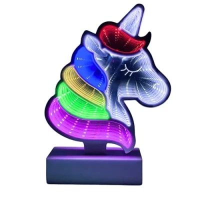Image of Gleneagles Unicorn Infinity Light Neon Sign Making The Perfect Girl Gaming Accessories for Room. Cute Bedroom Accessories, Stunning Room with Effect. Desk Accessories.