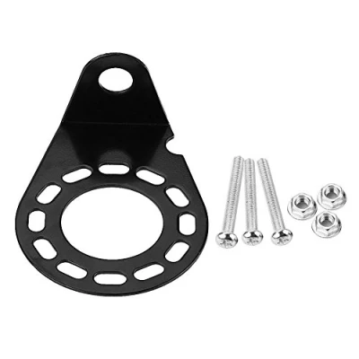 Image of Hlyjoon Tow Hitch Bracket for 7/13 Pin Caravan Towing Trailer Connector Socket High Strength Metal, Gloss Black Finish, Easy Installation
