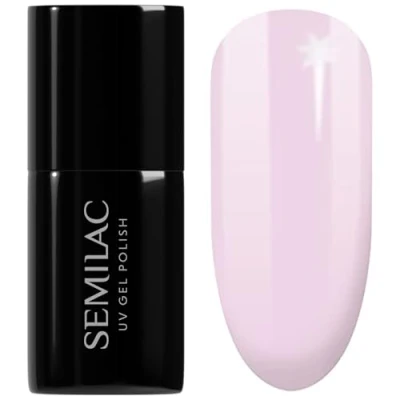 Image of SEMILAC 582 Natural Pink Nail UV Gel Polish Long Lasting and Easy to Apply Soak off UV/Led Perfect for Home Professional Manicure Pedicure 7 ml