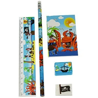 Image of HENBRANDT S51075 5pc Pirate Stationery Set