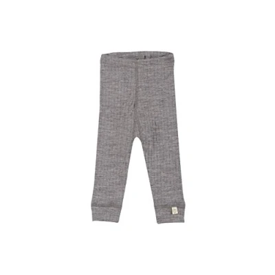 Image of DILLING Baby Merino Ribbed Leggings Organic Wool Underwear Grey Melange 92