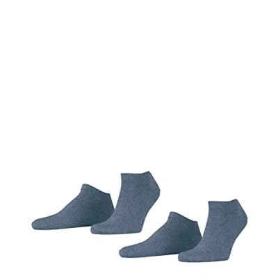Image of ESPRIT Men&#039;s Basic Uni 2 Pack M SN Cotton Low Cut Plain Pairs Trainer Socks, Blue (Light Denim 6660), 5.5 8