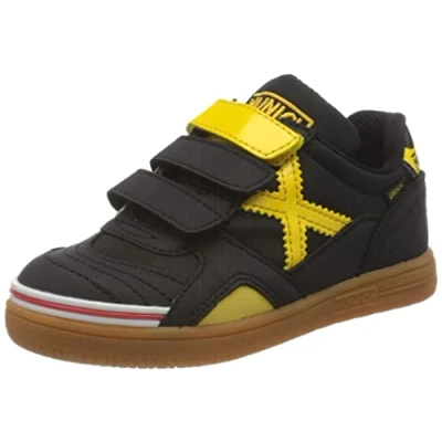 Image of Munich Unisex Gresca Kid VCO S Fitness Shoes, Black/Yellow, 13 UK