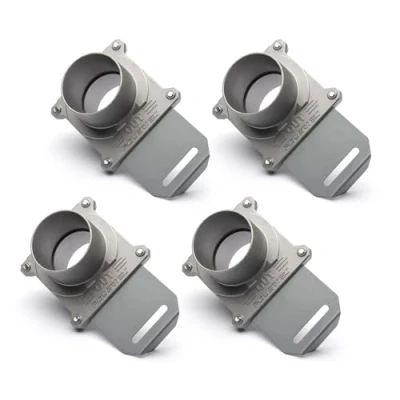 Image of POWERTEC 70325 P4 Aluminum Blast Gate 2 1/2 Inch, w/Anti Clog and Air Leak Seal for Dust Collection, 4 PK