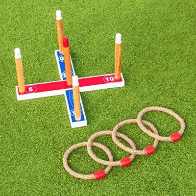 Image of Harrier Giant Quoits Set Garden Games for Kids &amp; Adults Outdoor Toys Family and Children
