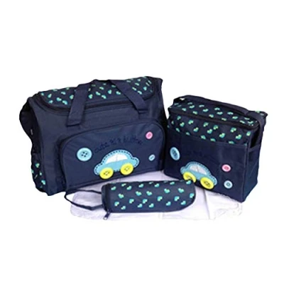 Image of Multi Function Baby Diaper Nappy Bag 4pcs Changing Set Mummy Handbag Bags Dark Blue One Size