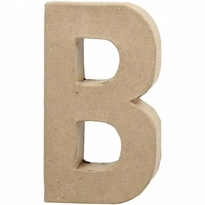 Image of Creativ 26601 20.5 cm 1 Piece Papier Mache Letter B, Beige