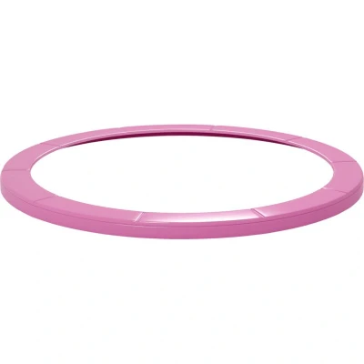 Image of SPORTNOW 12FT Trampoline Spring Cover, Plastic Pad Replacement with Elastic Cord, Waterproof, UV Resistant and Tear Resistant, All Weather Accessories, Pink