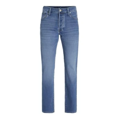 Image of JACK&amp;JONES PLUS Men&#039;s Jjimike Jjicon I.k. Sq 027 Pls Jeans, Blue Denim, 48 W/32 L