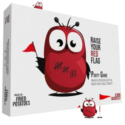Image of Fried Potatoes Raise Your Red Flag: Original Edition Party Game &amp; Ultimate Icebreaker Discover Who Has the Most Flags English