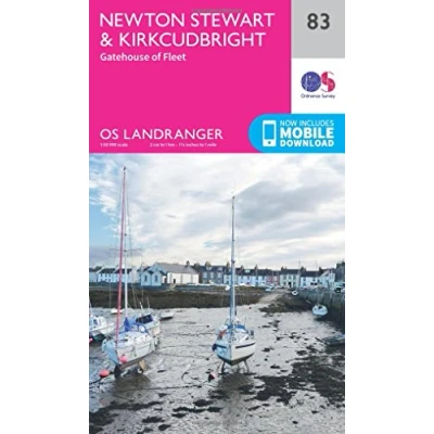 Image of Newton Stewart &amp; Kirkcudbright Map Gatehouse of Fleet Ordnance Survey OS Landranger 83 Scotland Walks Cycling Days Out Maps Adventure: 083