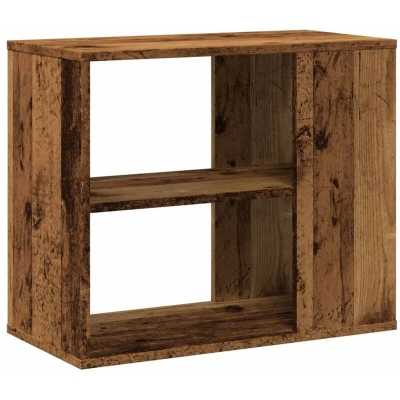 Image of vidaXL Side Cabinet/Sideboard/Buffet Old Wood Finish, Engineered Wood, 2 Shelves Living Room/Office Storage, 60x30x50cm