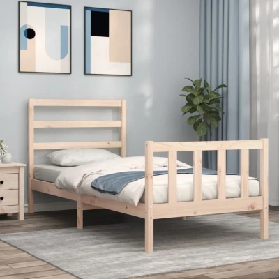 Image of Bed Frame without Mattress 90x200 cm Solid Wood Pine vidaXL