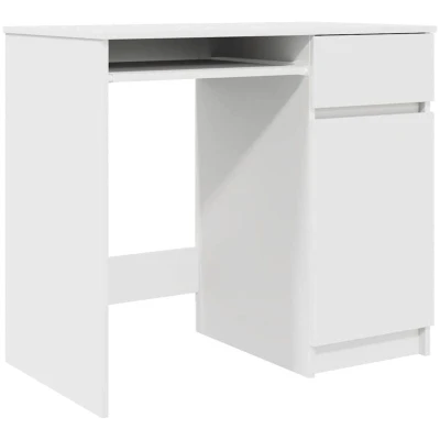 Image of vidaXL Desk White 86x49x76 cm Engineered Wood
