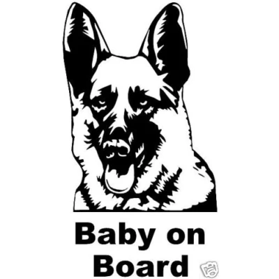 Image of LightningSigns German Shepherd Dog Fun Car sticker graphic decal