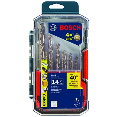 Image of BOSCH CO14 14 Piece Cobalt Metal Drill Bit Set