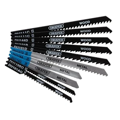 Image of Draper Assorted BIM and HCS Jigsaw Blade Set for Wood Metal (10 Piece)