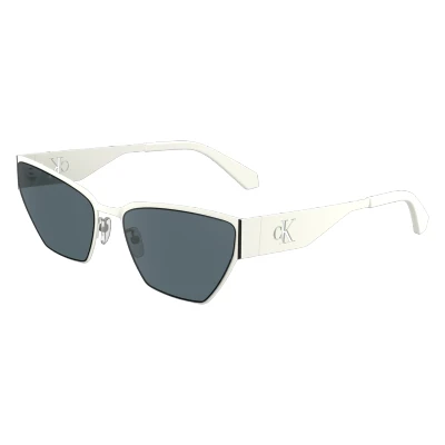 Image of Calvin Klein Jeans Unisex Sunglasses, Size: 58, Ivory