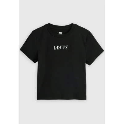 Image of Levi&#039;s Plus Perfect TEE Print Tshirt, Women&#039;s, Size: 30/32, Caviar