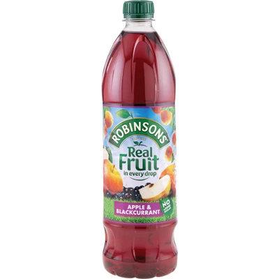 Image of Robinsons Apple and Blackcurrant Squash No Added Sugar, 1L