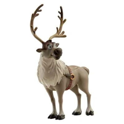 Image of Bullyland 13514 Disney Frozen Toy Walt 2, Sven, Approx. 12 cm Tall, lovingly Hand Painted Figure, PVC for Boys and Girls Imaginative Play, Multicoloured