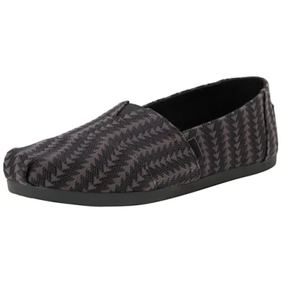 Image of TOMS Women&#039;s Alpargata Cloudbound Loafer Flat , Black Triangle Woven,5.5 UK
