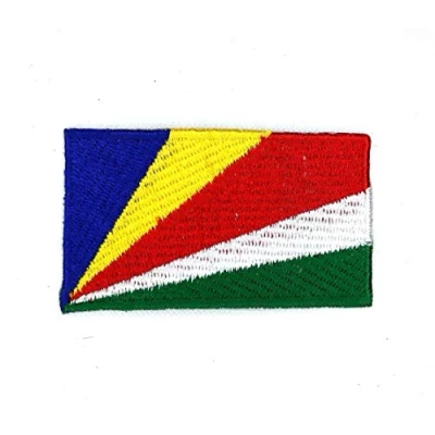 Image of Seychelles National Country Flag Iron Sew on Embroidered Patch
