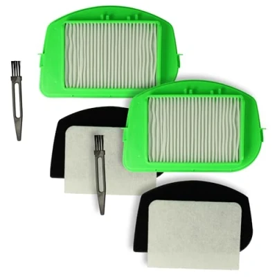 Image of vhbw 8 Part Filter/Brush Set compatible with Rowenta City Space Cyclonic RO2529WA4Q0, RO2529WA4Q1, RO2543, RO2522, RO2529WA Vacuum Cleaner