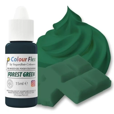 Image of Colour Flex Forest Green Oil Based Food Colouring Gel For High Fat Foods; Buttercream, Chocolate, Sugarpaste, Fondant, Icing, Batter &amp; More 15ml