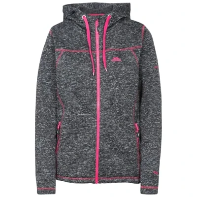 Image of Trespass Women Odelia Warm Fleece Jacket with Hood 300GSM Black Marl, M