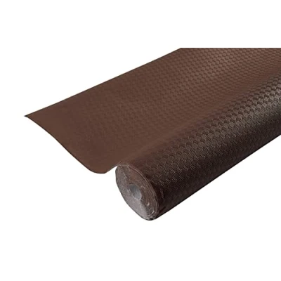 Image of Disposable tablecloth in embossed paper Unique, aesthetic and deep embossing Roll 6 M long 1.18 wide Made France chocolate