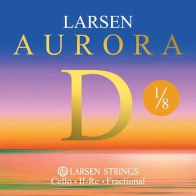 Image of Larsen Aurora Cello Strings Medium D 1/8