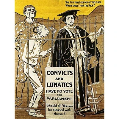 Image of Wee Blue Coo Political Convict Lunatic Women Suffrage UK Art Print Poster Wall Decor 12X16 Inch