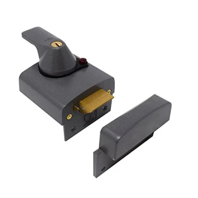 Image of Yale P BS2 DMG PB 40, British Standard Nightlatch, Dark Metallic Finish, High Security Approved by Insurance Companies, Gray, 40 mm