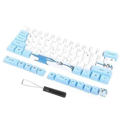 Image of Keycap, Keyboard Wear Resistance Sublimation PBT Professional Design for Mechanical Keyboard(6064 Penguin)